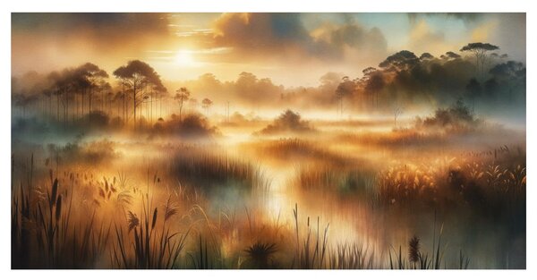 Quadro su tela – Nebbia tra le canne