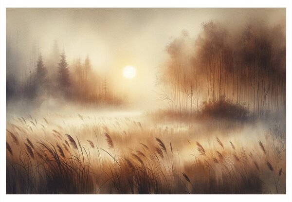 Quadro su tela – Alba nebbiosa