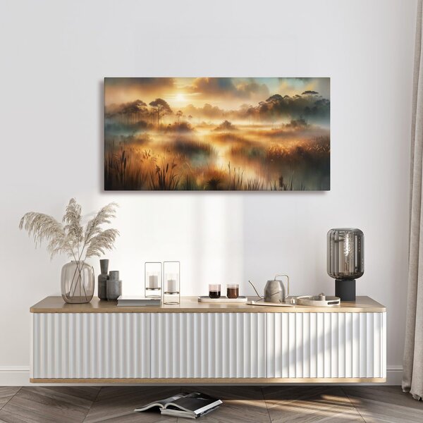 Quadro su tela – Nebbia tra le canne