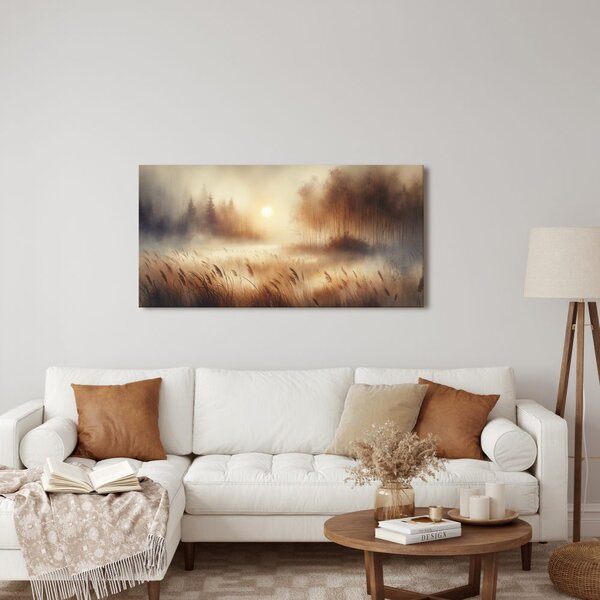 Quadro su tela – Nebbia sopra le canne