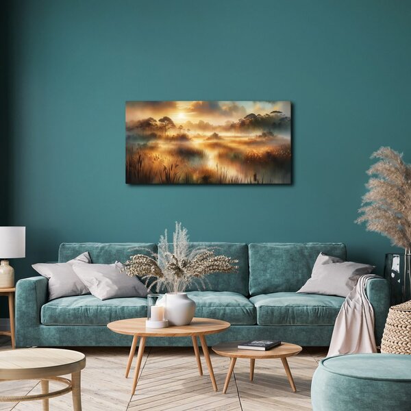 Quadro su tela – Nebbia tra le canne