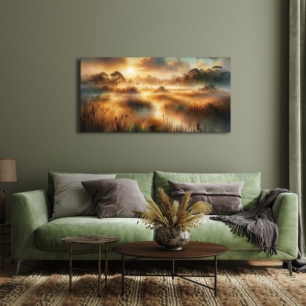 Quadro su tela – Nebbia tra le canne