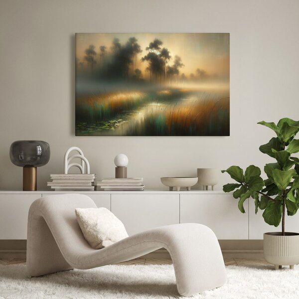 Quadro su tela – Canne nella nebbia