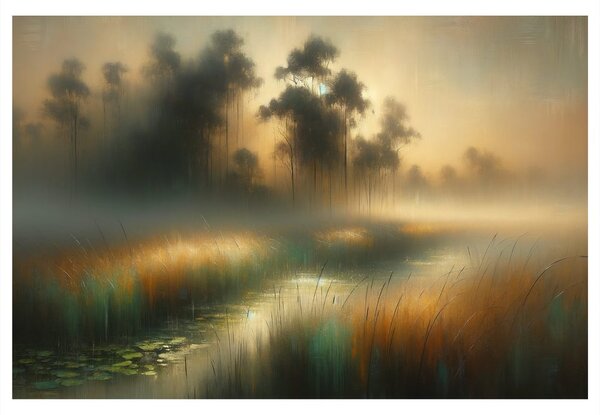 Quadro su tela – Canne nella nebbia