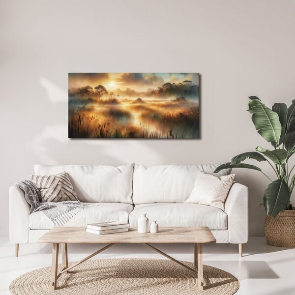 Quadro su tela – Nebbia tra le canne
