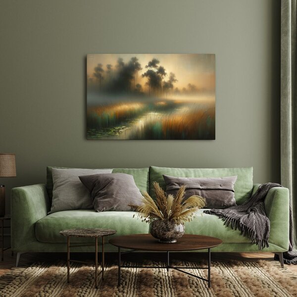 Quadro su tela – Canne nella nebbia