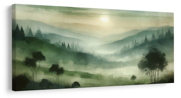Quadro su tela – Alberi nella nebbia