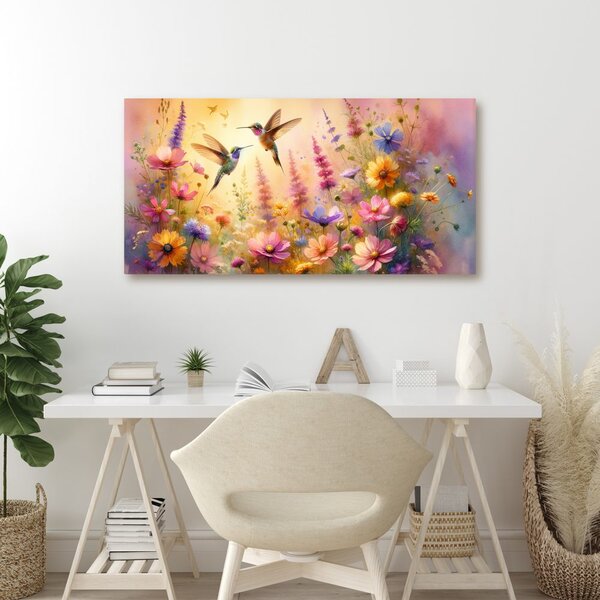 Quadro su tela – Danza dei colibrì