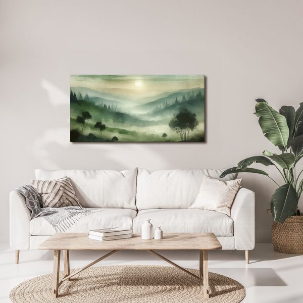 Quadro su tela – Alberi nella nebbia
