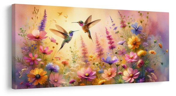Quadro su tela – Danza dei colibrì