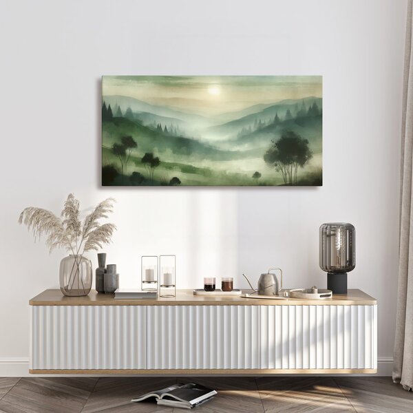 Quadro su tela – Alberi nella nebbia