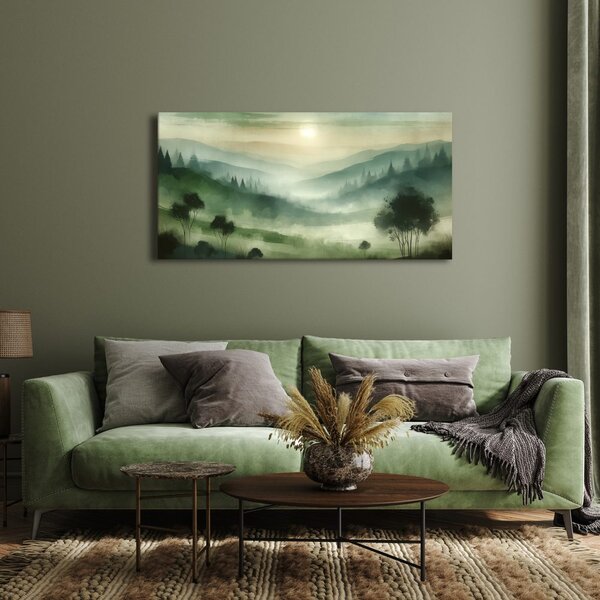Quadro su tela – Alberi nella nebbia