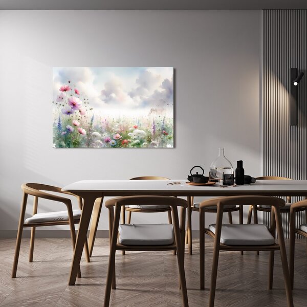 Quadro su tela – Romantico prato fiorito