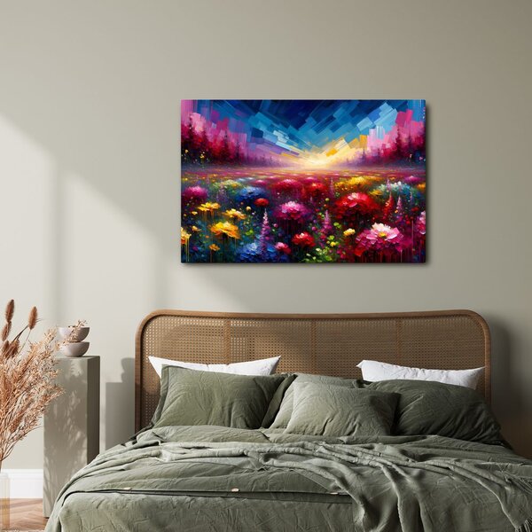 Quadro su tela – Prato fiorito splendente