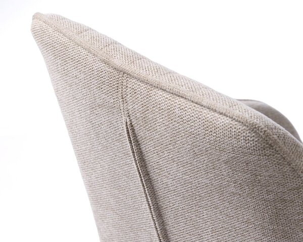 Sedia da pranzo beige in imbottito con braccioli Nolan – Unique Furniture