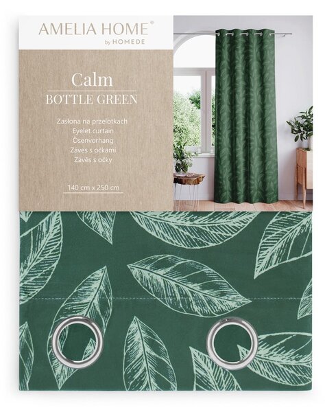 Tenda verde in velluto 140x250 cm Calm – Restilo