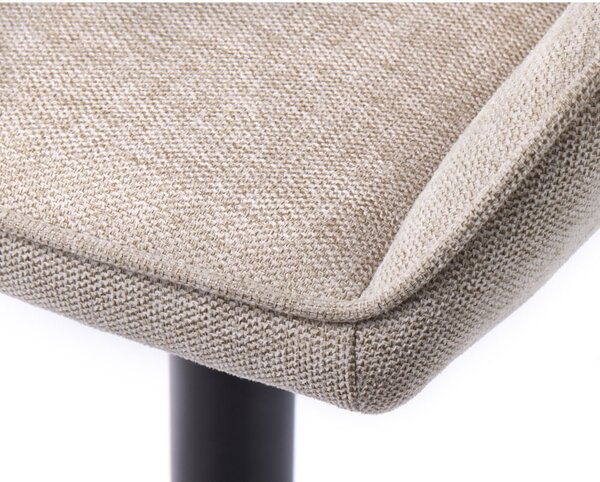 Sedia da pranzo beige in imbottito con braccioli Nolan – Unique Furniture