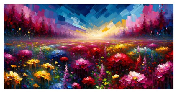 Quadro su tela – Prato fiorito