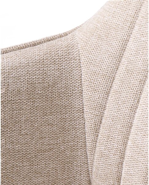 Sedia da pranzo beige in imbottito con braccioli Nolan – Unique Furniture