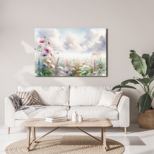 Quadro su tela – Romantico prato fiorito