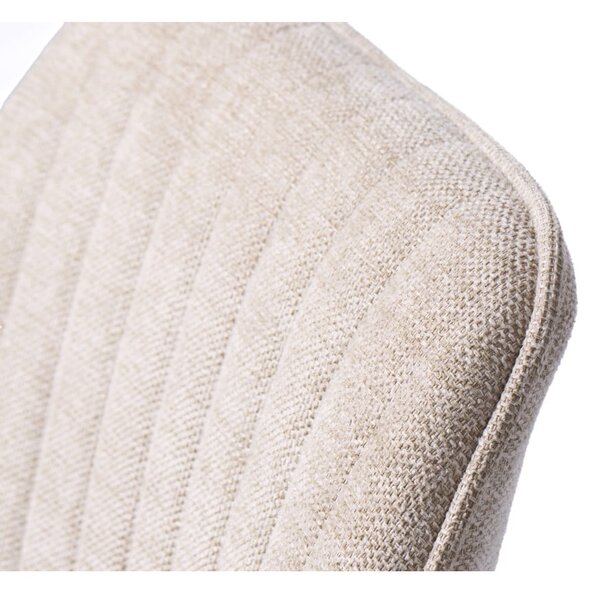 Sedia da pranzo beige in imbottito con braccioli Nolan – Unique Furniture