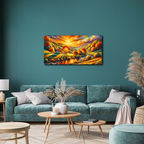 Quadro su tela – Valle dorata d’autunno