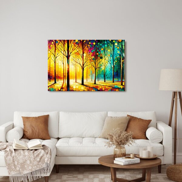 Quadro su tela – Vetrata nella foresta