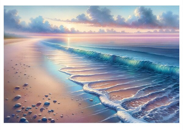 Quadro su tela – Onde tranquille sulla costa