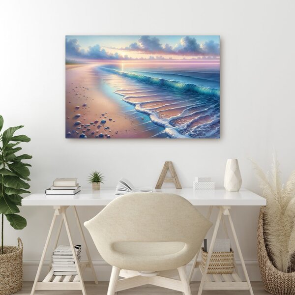 Quadro su tela – Onde tranquille sulla costa