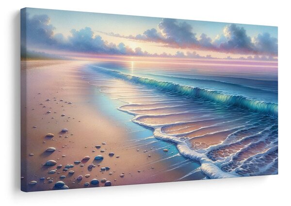 Quadro su tela – Onde tranquille sulla costa
