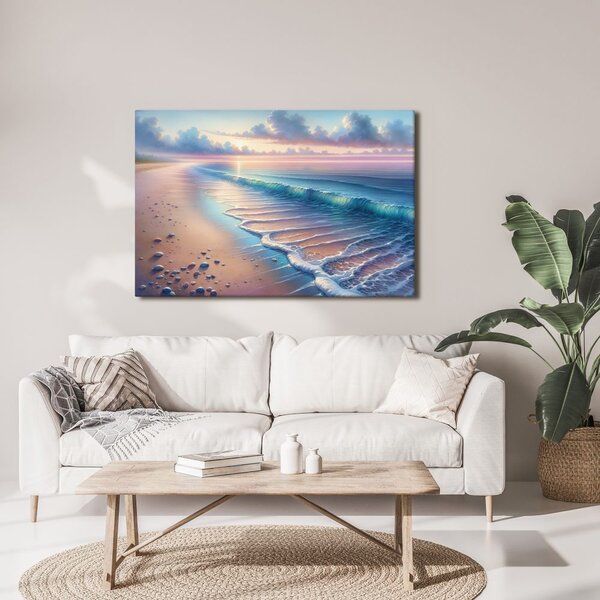 Quadro su tela – Onde tranquille sulla costa
