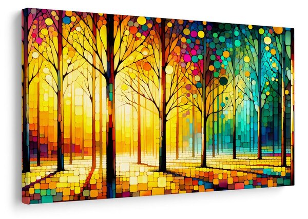Quadro su tela – Vetrata nella foresta