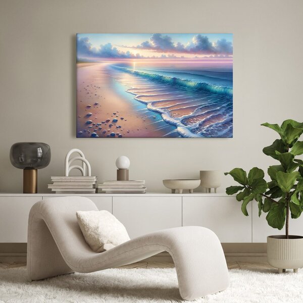 Quadro su tela – Onde tranquille sulla costa