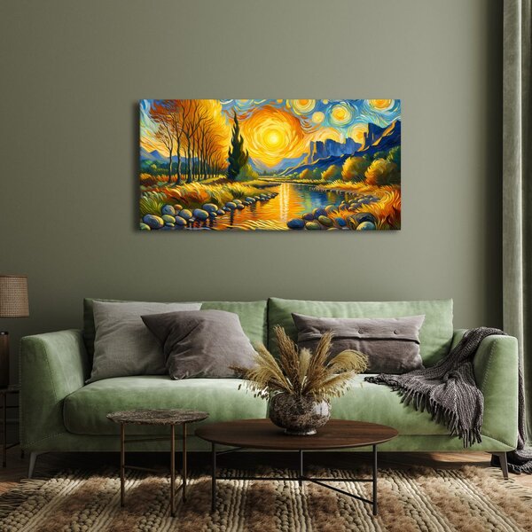 Quadro su tela – Corrente dorata del fiume