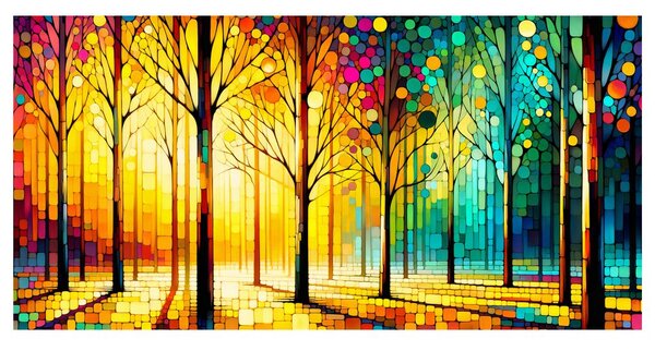 Quadro su tela – Bosco soleggiato
