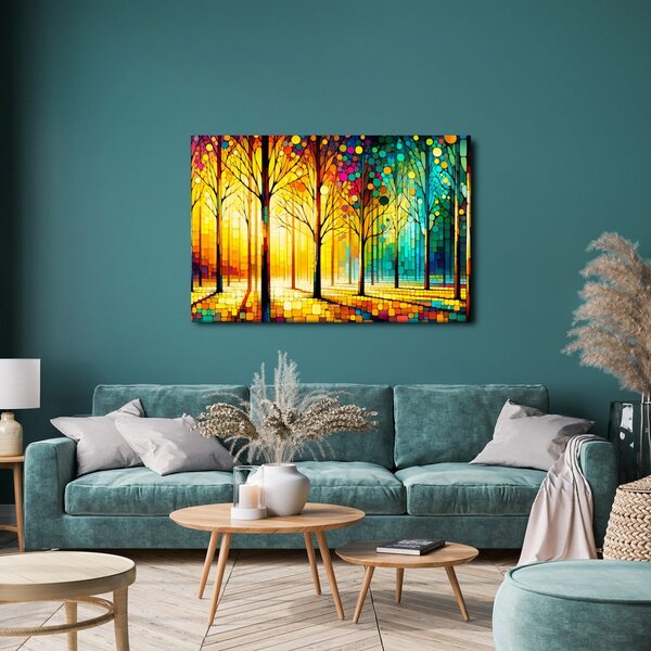 Quadro su tela – Vetrata nella foresta