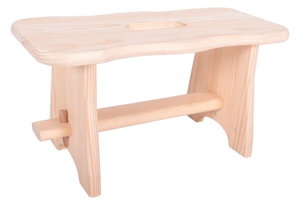 Sgabello in legno di pino colore naturale Tirolo - Rojaplast