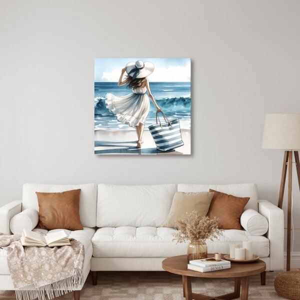 Quadro su tela – Passeggiata estiva sulla spiaggia