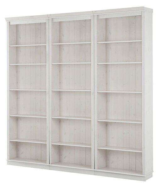 Libreria in legno di pino bianco 222x223 cm Anita - Støraa