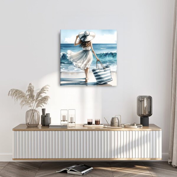 Quadro su tela – Passeggiata estiva sulla spiaggia