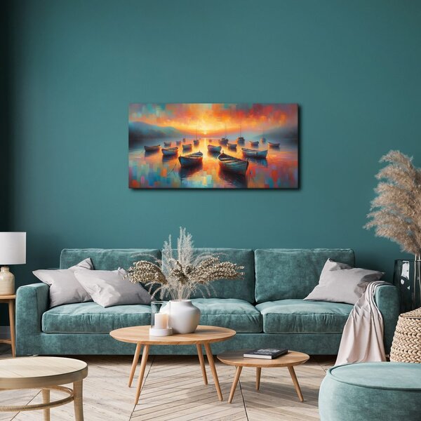 Quadro su tela – Barchette su acque tranquille