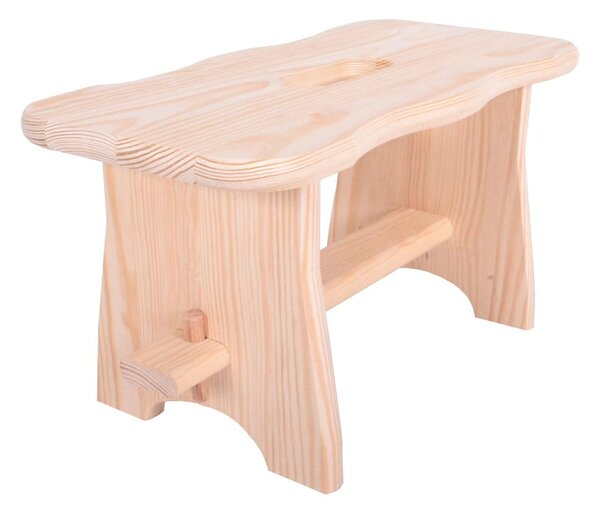Sgabello in legno di pino colore naturale Tirolo - Rojaplast