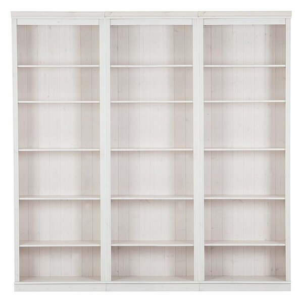 Libreria in legno di pino bianco 222x223 cm Anita - Støraa