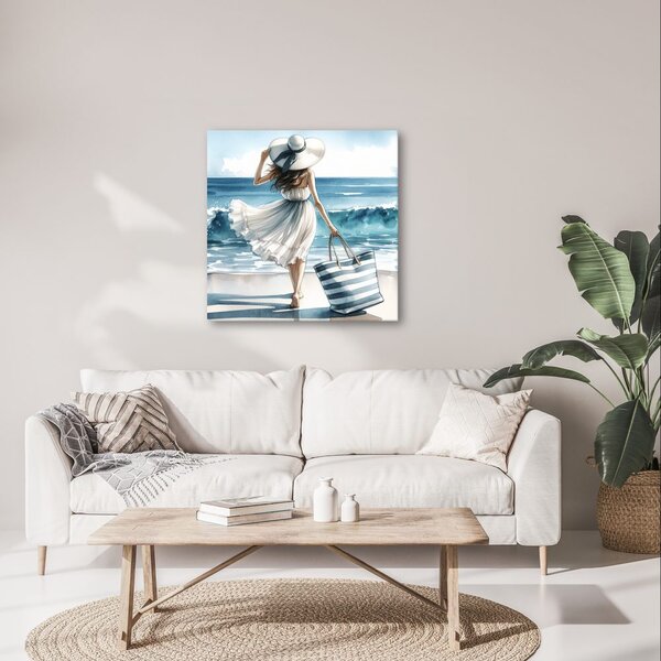 Quadro su tela – Passeggiata estiva sulla spiaggia