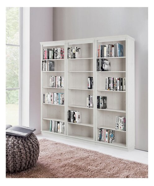 Libreria in legno di pino bianco 222x223 cm Anita - Støraa