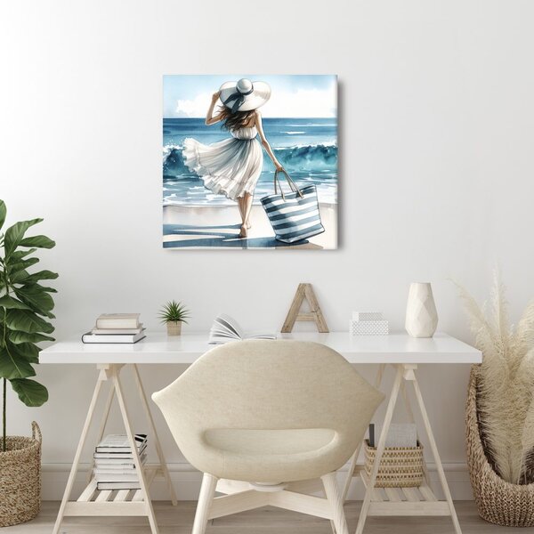 Quadro su tela – Passeggiata estiva sulla spiaggia