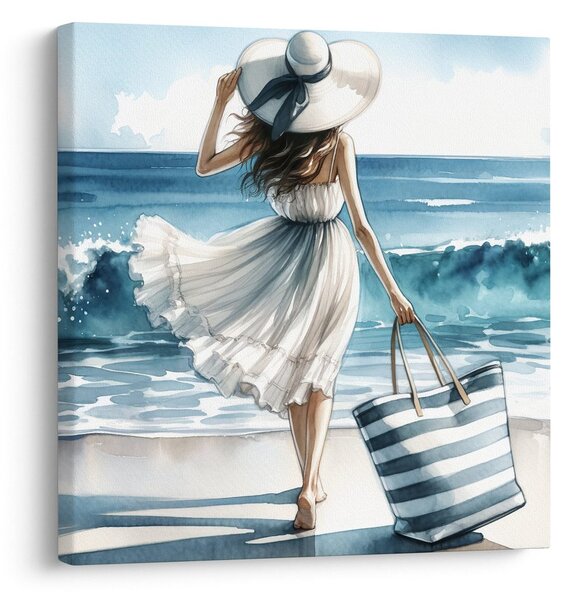 Quadro su tela – Passeggiata estiva sulla spiaggia