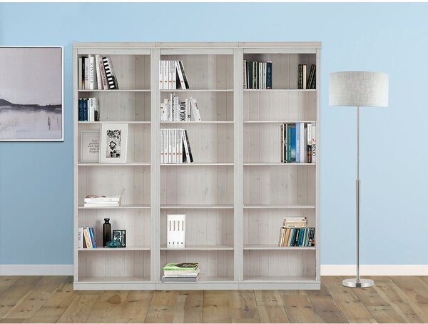 Libreria in legno di pino bianco 222x223 cm Anita - Støraa