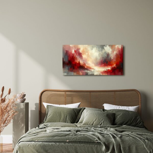 Quadro su tela – Fiamme nella nebbia rossa