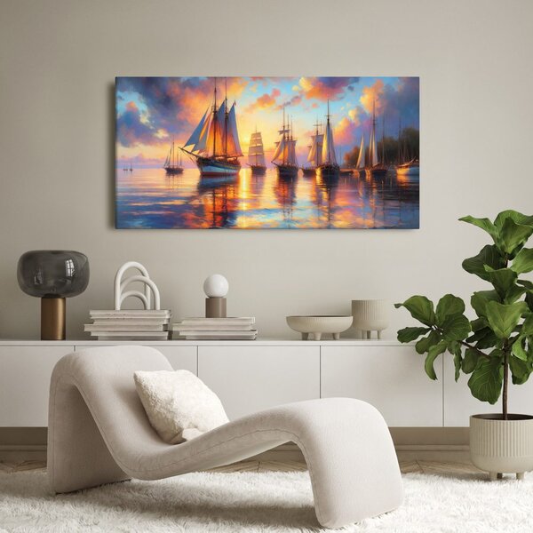 Quadro su tela – Sera nel porto